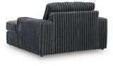 Midnight-Madness Gunmetal Sofa, Loveseat and Oversized Chaise - Ornate Home