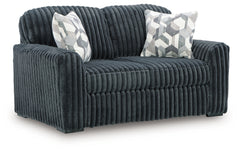 Midnight-Madness Gunmetal Sofa, Loveseat and Oversized Chaise - Ornate Home
