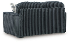 Midnight-Madness Gunmetal Sofa, Loveseat and Oversized Chaise - Ornate Home