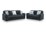 Midnight-Madness Gunmetal Sofa and Loveseat (Online Special Price) - Ornate Home