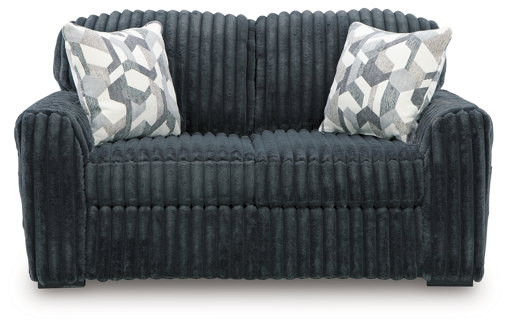 Midnight-Madness Gunmetal Sofa and Loveseat (Online Special Price) - Ornate Home