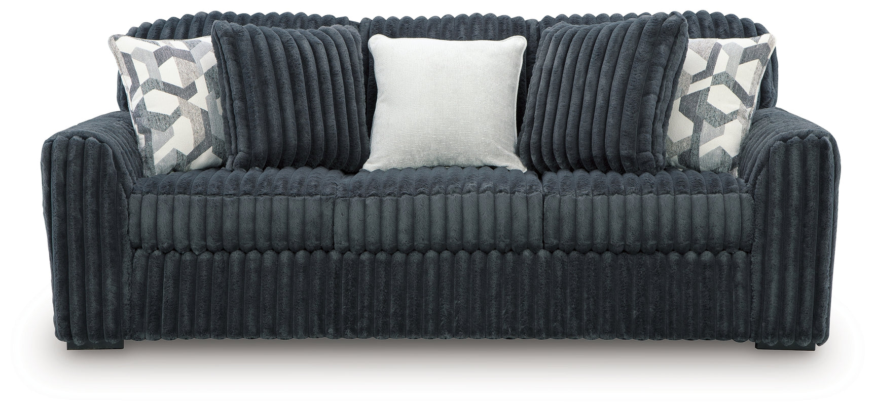 Midnight-Madness Gunmetal Sofa and Loveseat (Online Special Price) - Ornate Home