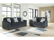 Midnight-Madness Gunmetal Sofa and Loveseat - Ornate Home