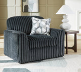 Midnight-Madness Gunmetal Sofa and Oversized Chair (Online Special Price) - Ornate Home