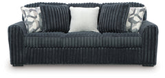 Midnight-Madness Gunmetal Sofa and Oversized Chair - Ornate Home