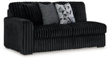 Midnight-Madness Onyx 2-Piece Sectional and Oversized Accent Ottoman - Ornate Home