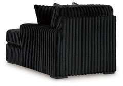 Midnight-Madness Onyx 2-Piece Sectional and Oversized Chaise - Ornate Home