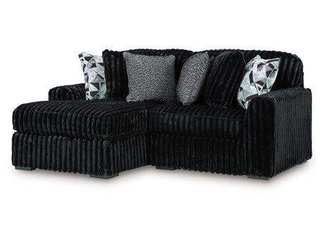 Midnight-Madness Onyx 2-Piece Sectional with Left Chaise - Ornate Home