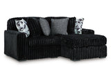 Midnight-Madness Onyx 2-Piece Sectional with Right Chaise - Ornate Home