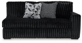 Midnight-Madness Onyx 3-Piece Sectional, Chaise and Oversized Accent Ottoman (Online Special Price) - Ornate Home