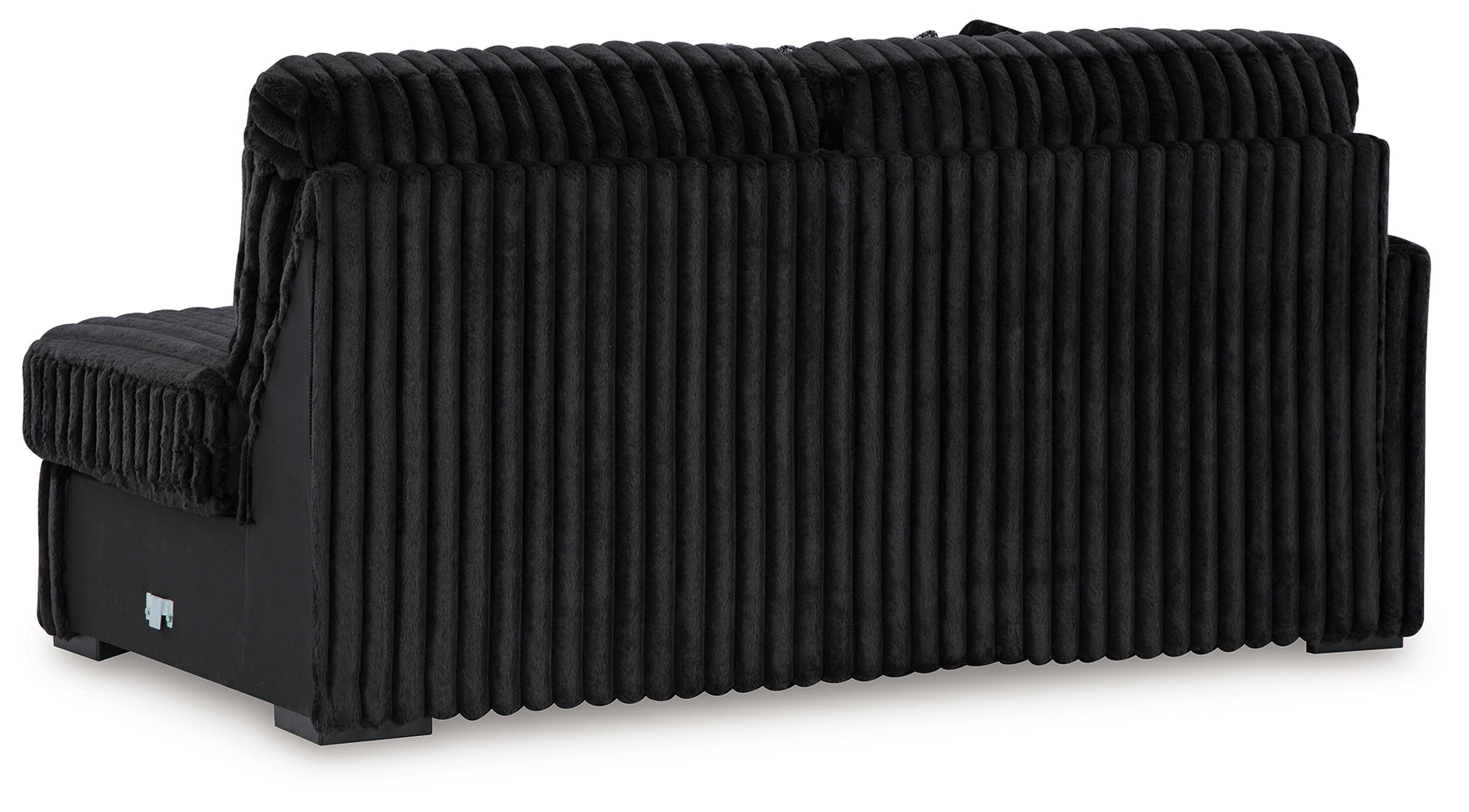 Midnight-Madness Onyx 3-Piece Sectional, Chaise and Oversized Accent Ottoman - Ornate Home