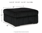 Midnight-Madness Onyx 3-Piece Sectional and Oversized Ottoman (Online Special Price)x - Ornate Home