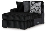 Midnight-Madness Onyx 3-Piece Sectional with Double Chaise and Ottoman (Online Special Price) - Ornate Home