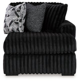 Midnight-Madness Onyx 3-Piece Sectional with Double Chaise and Ottoman (Online Special Price) - Ornate Home