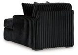 Midnight-Madness Onyx 3-Piece Sectional with Double Chaise and Ottoman (Online Special Price) - Ornate Home