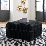 Midnight-Madness Onyx 3-Piece Sectional with Double Chaise and Ottoman (Online Special Price) - Ornate Home