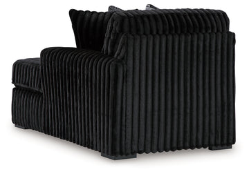 Midnight-Madness Onyx 3-Piece Sectional with Double Chaise and Ottoman - Ornate Home