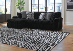 Midnight-Madness Onyx 3-Piece Sectional with LAF Chaise - Ornate Home