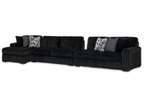 Midnight-Madness Onyx 3-Piece Sectional with Left Chaise (Online Special Price) - Ornate Home