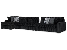 Midnight-Madness Onyx 3-Piece Sectional with Left Chaise (Online Special Price) - Ornate Home