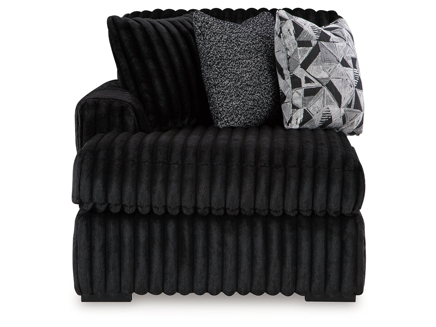 Midnight-Madness Onyx 3-Piece Sectional with Left Chaise (Online Special Price) - Ornate Home