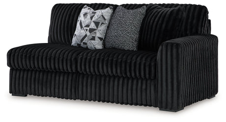 Midnight-Madness Onyx 3-Piece Sectional with Left Chaise - Ornate Home