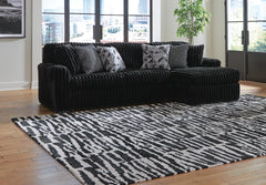 Midnight-Madness Onyx 3-Piece Sectional with RAF Chaise - Ornate Home