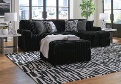 Midnight-Madness Onyx 3-Piece Sectional with RAF Chaise - Ornate Home