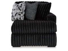 Midnight-Madness Onyx 3-Piece Sectional with Right Chaise - Ornate Home