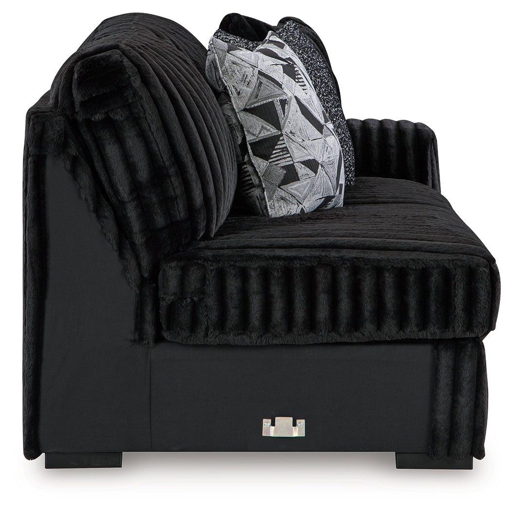Midnight-Madness Onyx 4-Piece Sectional (Online Special Price) - Ornate Home