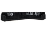 Midnight-Madness Onyx 4-Piece Sectional - Ornate Home