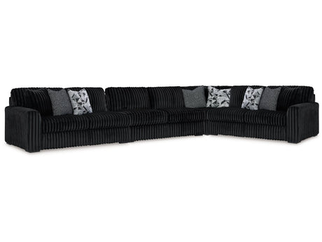 Midnight-Madness Onyx 4-Piece Sectional - Ornate Home