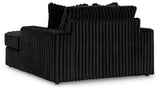 Midnight-Madness Onyx 4-Piece Sectional & Oversized Chaise (Online Special Price) - Ornate Home