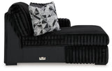 Midnight-Madness Onyx 4-Piece Sectional & Oversized Chaise (Online Special Price) - Ornate Home