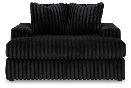 Midnight-Madness Onyx 4-Piece Sectional & Oversized Chaise - Ornate Home
