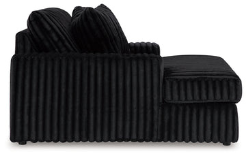 Midnight-Madness Onyx 4-Piece Sectional & Oversized Chaise - Ornate Home