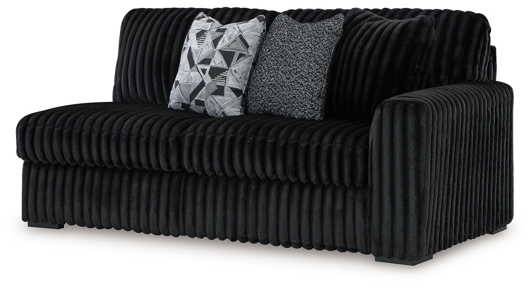 Midnight-Madness Onyx 4-Piece Sectional and Ottoman (Online Special Price) - Ornate Home