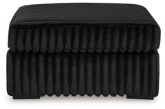 Midnight-Madness Onyx 4-Piece Sectional and Ottoman - Ornate Home