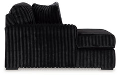 Midnight-Madness Onyx 4-Piece Sectional and Ottoman - Ornate Home