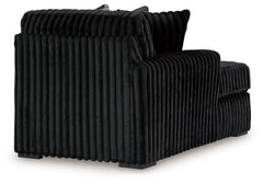 Midnight-Madness Onyx 4-Piece Sectional and Ottoman - Ornate Home