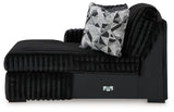Midnight-Madness Onyx 4-Piece Sectional and Ottoman - Ornate Home