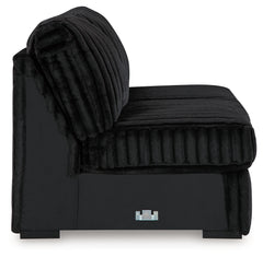 Midnight-Madness Onyx 4-Piece Sectional and Ottoman - Ornate Home