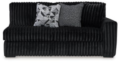 Midnight-Madness Onyx 4-Piece Sectional and Ottoman - Ornate Home