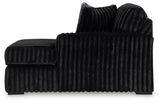 Midnight-Madness Onyx 4-Piece Sectional and Oversized Accent Ottoman (Online Special Price) - Ornate Home