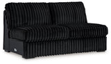 Midnight-Madness Onyx 4-Piece Sectional and Oversized Accent Ottoman (Online Special Price) - Ornate Home