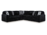 Midnight-Madness Onyx 5-Piece Sectional (Online Special Price) - Ornate Home