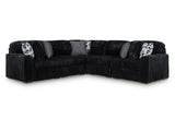 Midnight-Madness Onyx 5-Piece Sectional - Ornate Home