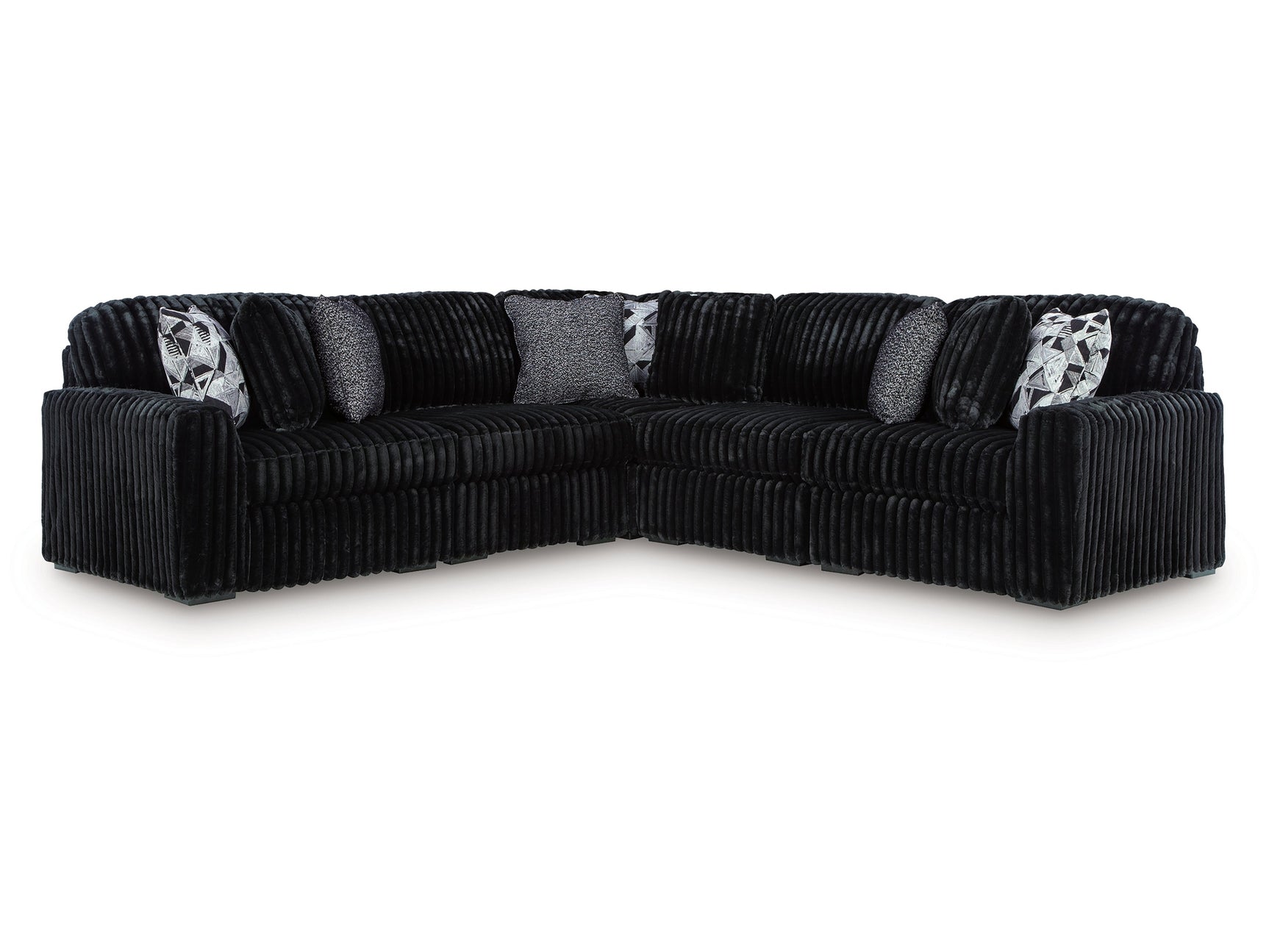 Midnight-Madness Onyx 5-Piece Sectional - Ornate Home