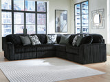 Midnight-Madness Onyx 5-Piece Sectional - Ornate Home
