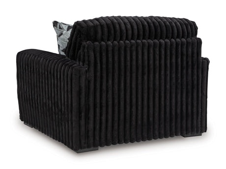 Midnight-Madness Onyx Chair and a Half - Ornate Home